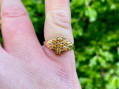 9ct Gold Orange Sapphire Ring