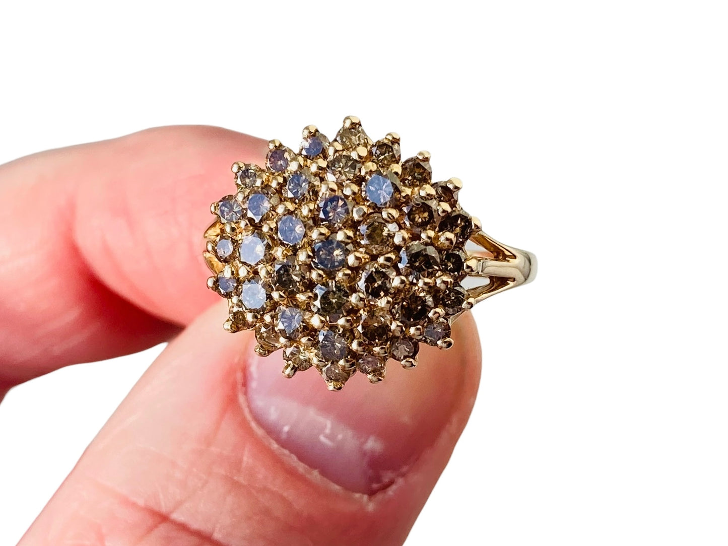 9ct Gold Champagne Diamond Ring