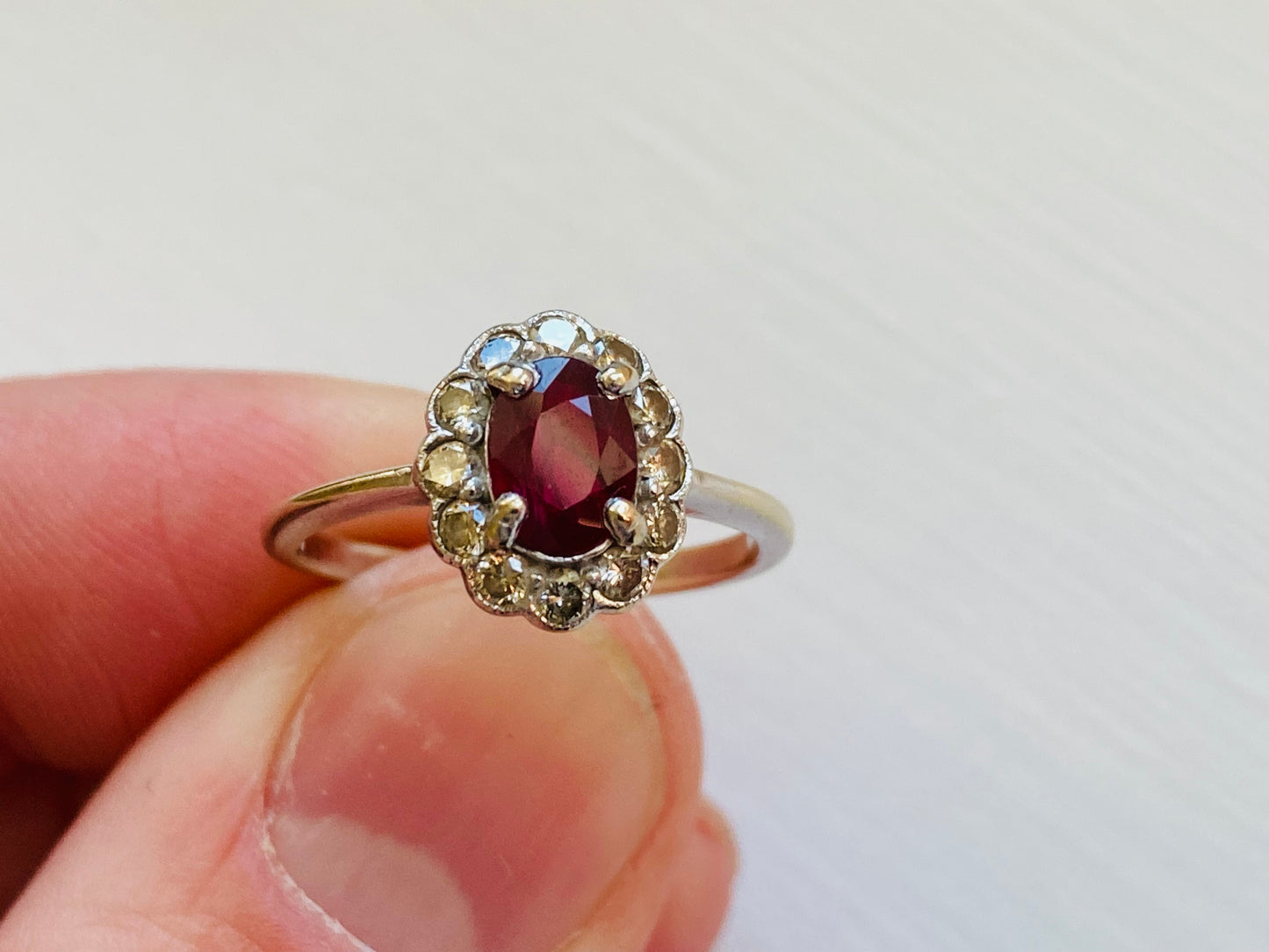 18ct Gold Ruby & Diamond Ring