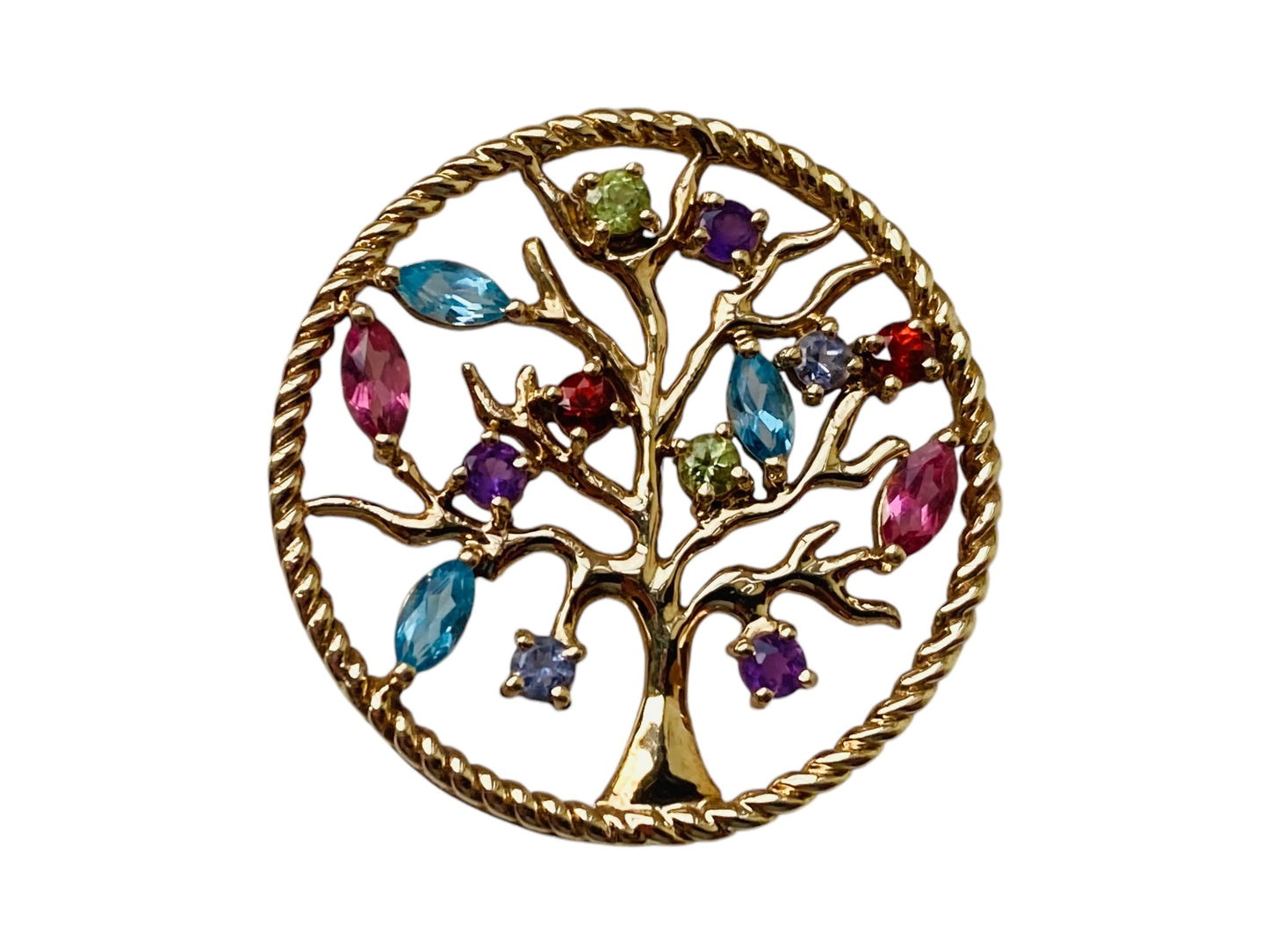 9ct Gold Diamond Tree Of Life Pendant