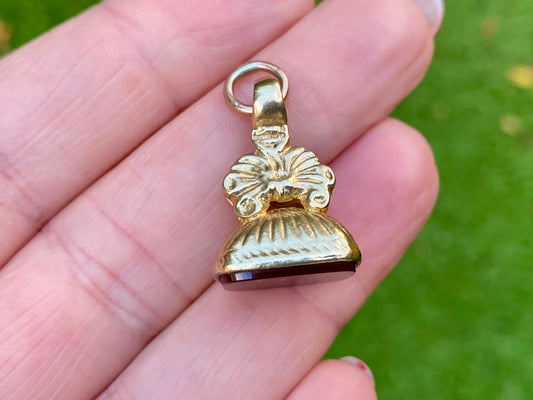 Vintage 9ct Gold Carnelian Seal