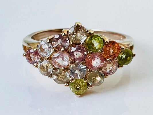 9ct Gold Multi-Coloured Sapphire Ring