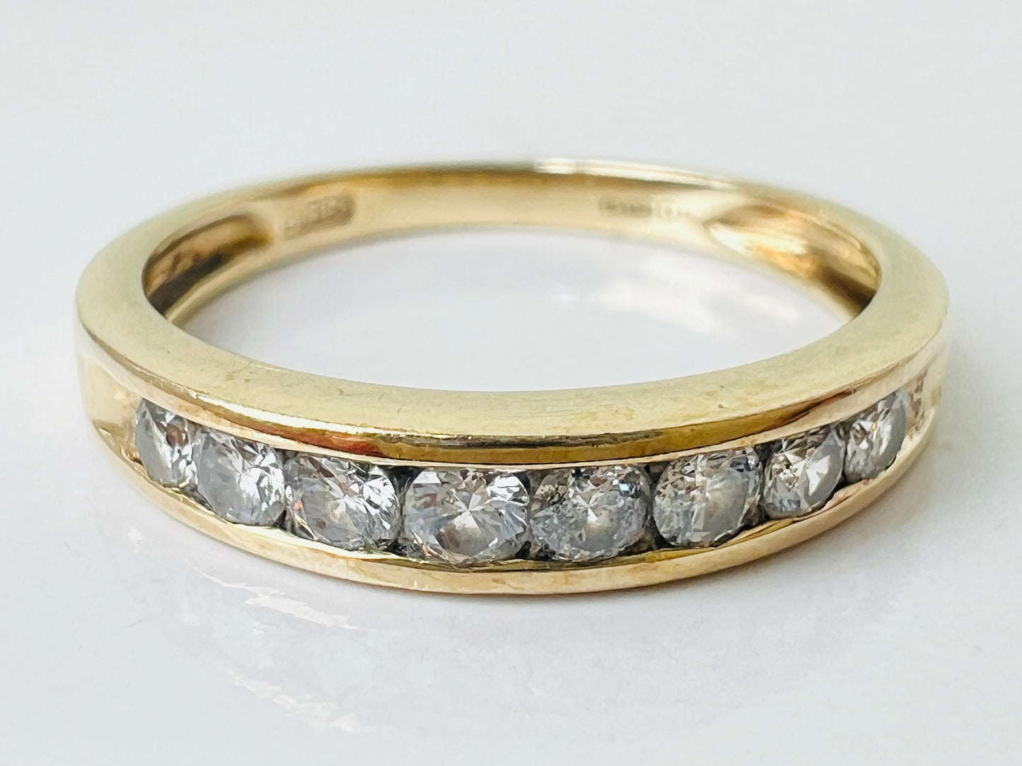 Vintage 9ct Gold Nine-Stone Diamond Ring