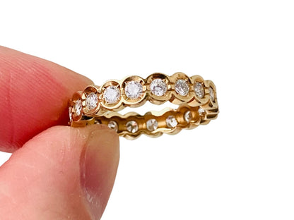 14ct Gold Full Diamond Band Ring