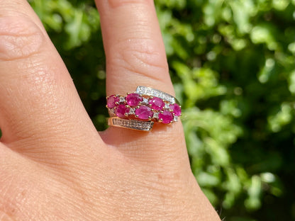 9ct Gold Ruby & Diamond Ring