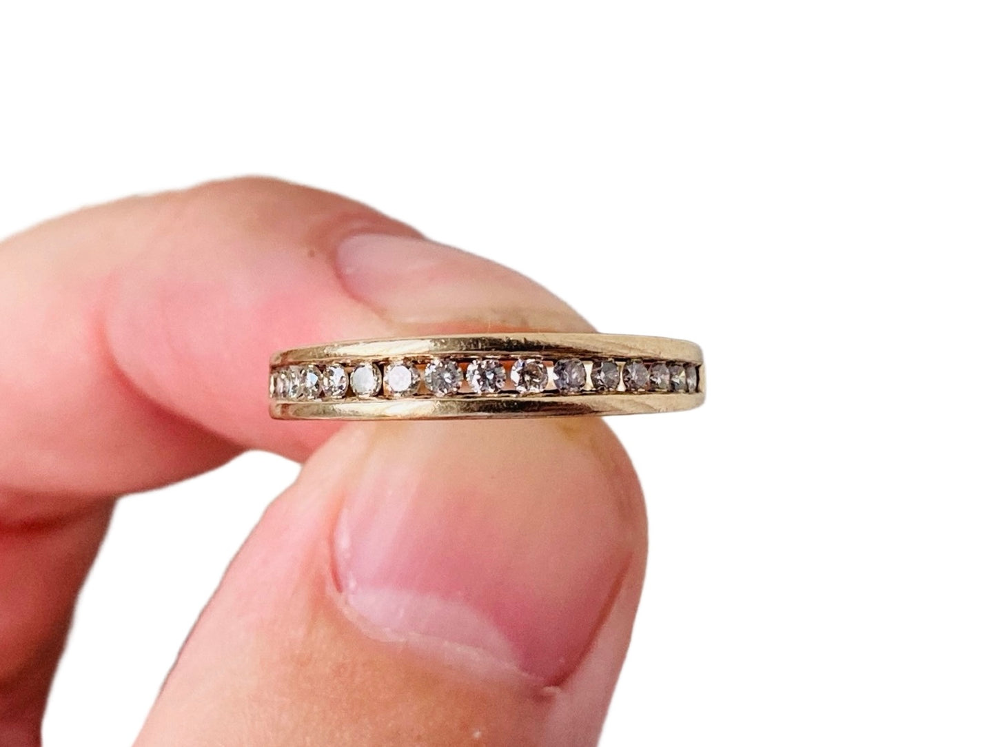 9ct Gold Sixteen-Stone 0.33ct Diamond Stacking Ring