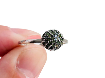 9ct Gold Green Diamond Ring