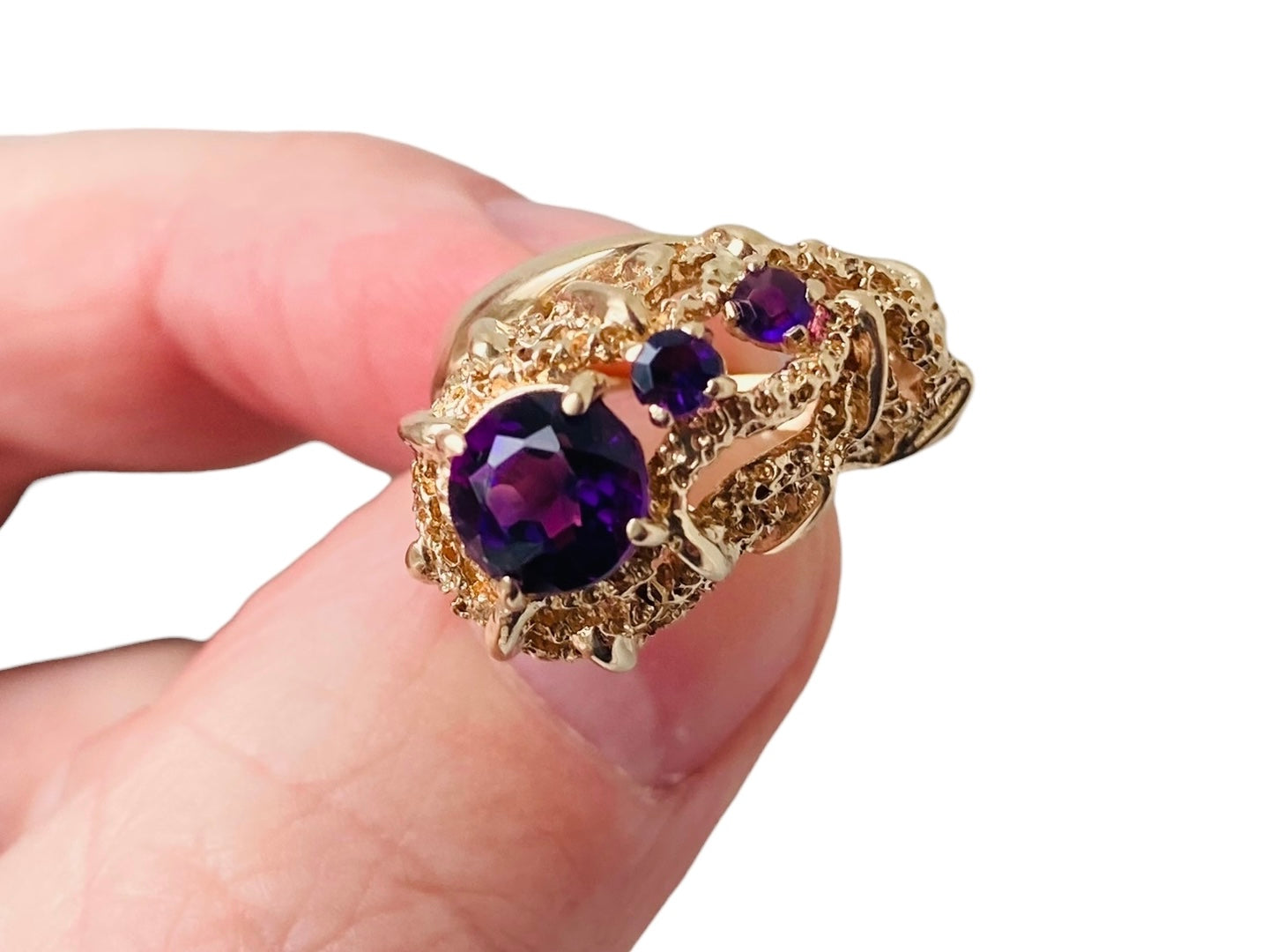 Vintage 9ct Gold Amethyst Ring