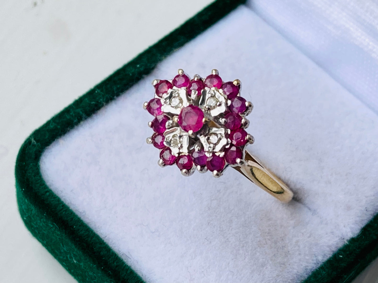 9ct Gold Ruby & Diamond Ring