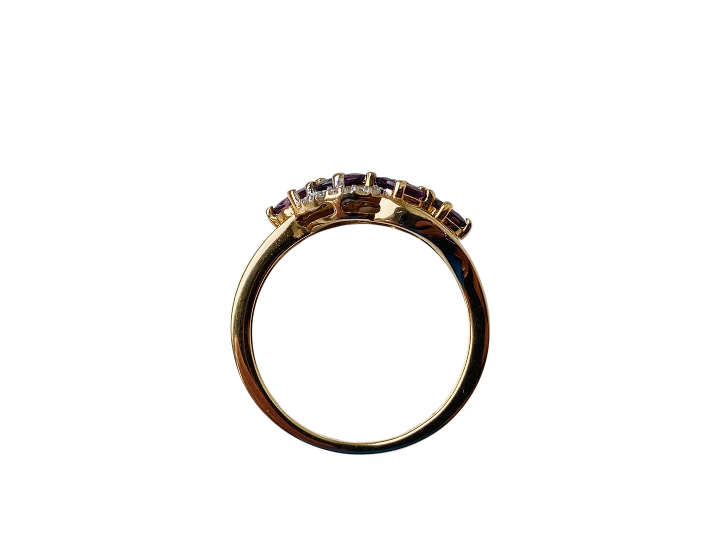 9ct Gold Purple Spinel & Diamond Ring