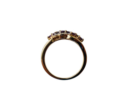 9ct Gold Purple Spinel & Diamond Ring