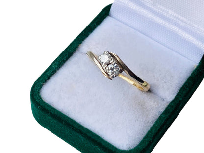 Antique 18ct Gold Toi Et Moi Diamond Ring