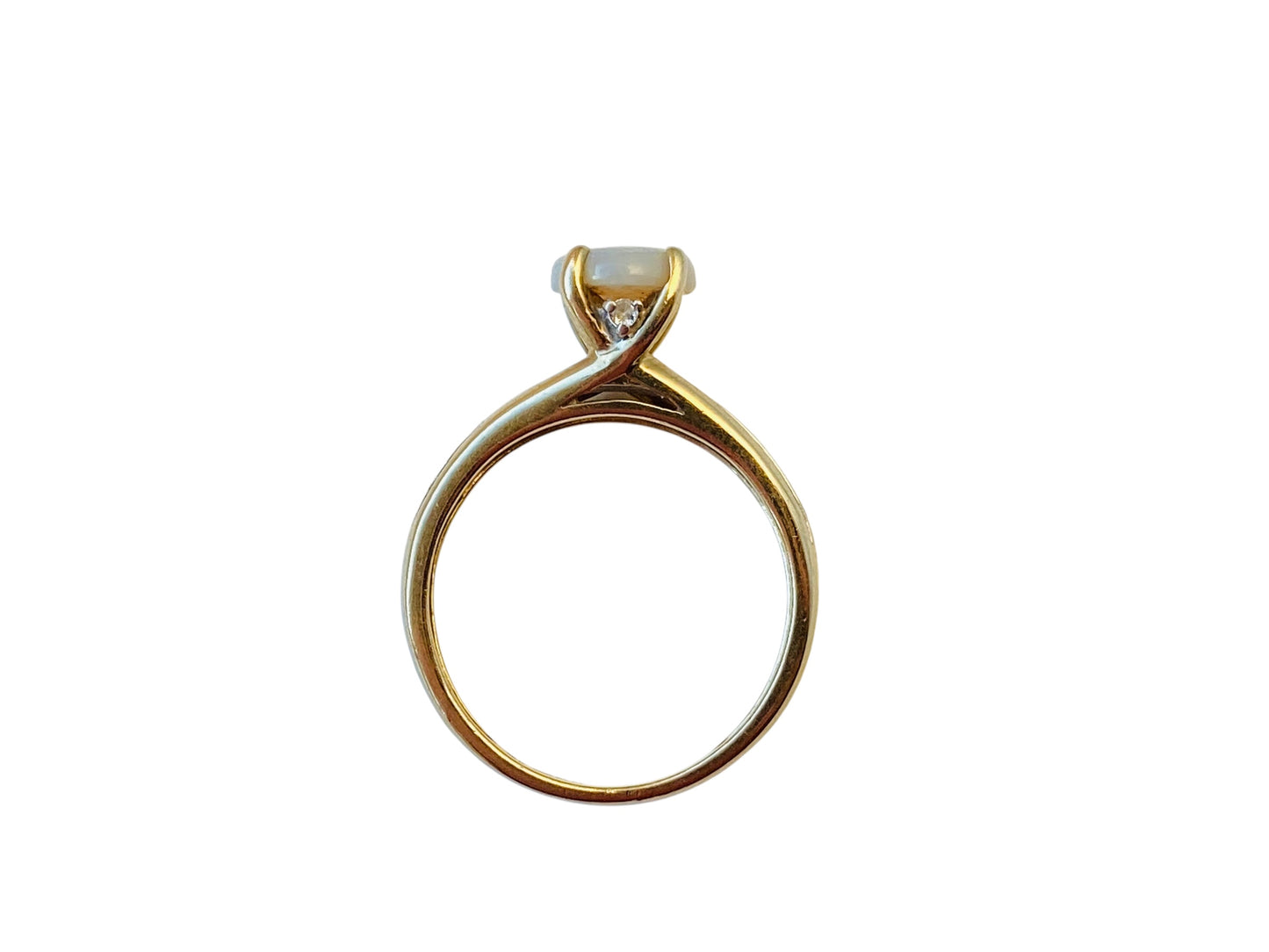 9ct Gold Opal & Diamond Ring