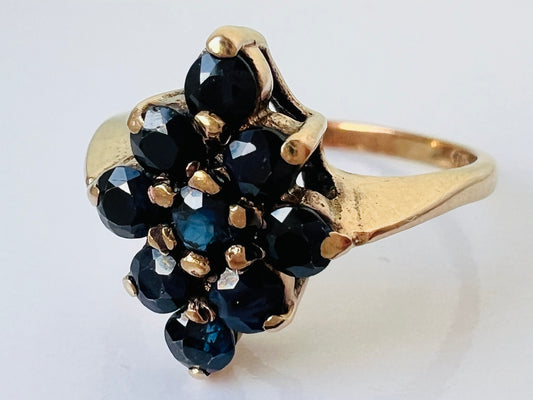 Vintage 9ct Gold Sapphire Ring