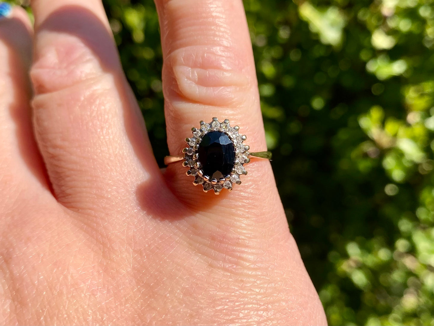 9ct Gold Sapphire & Diamond Ring