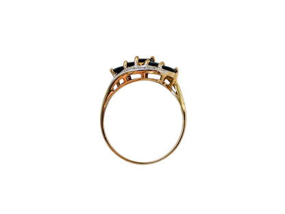 9ct Gold Sapphire & Diamond Ring