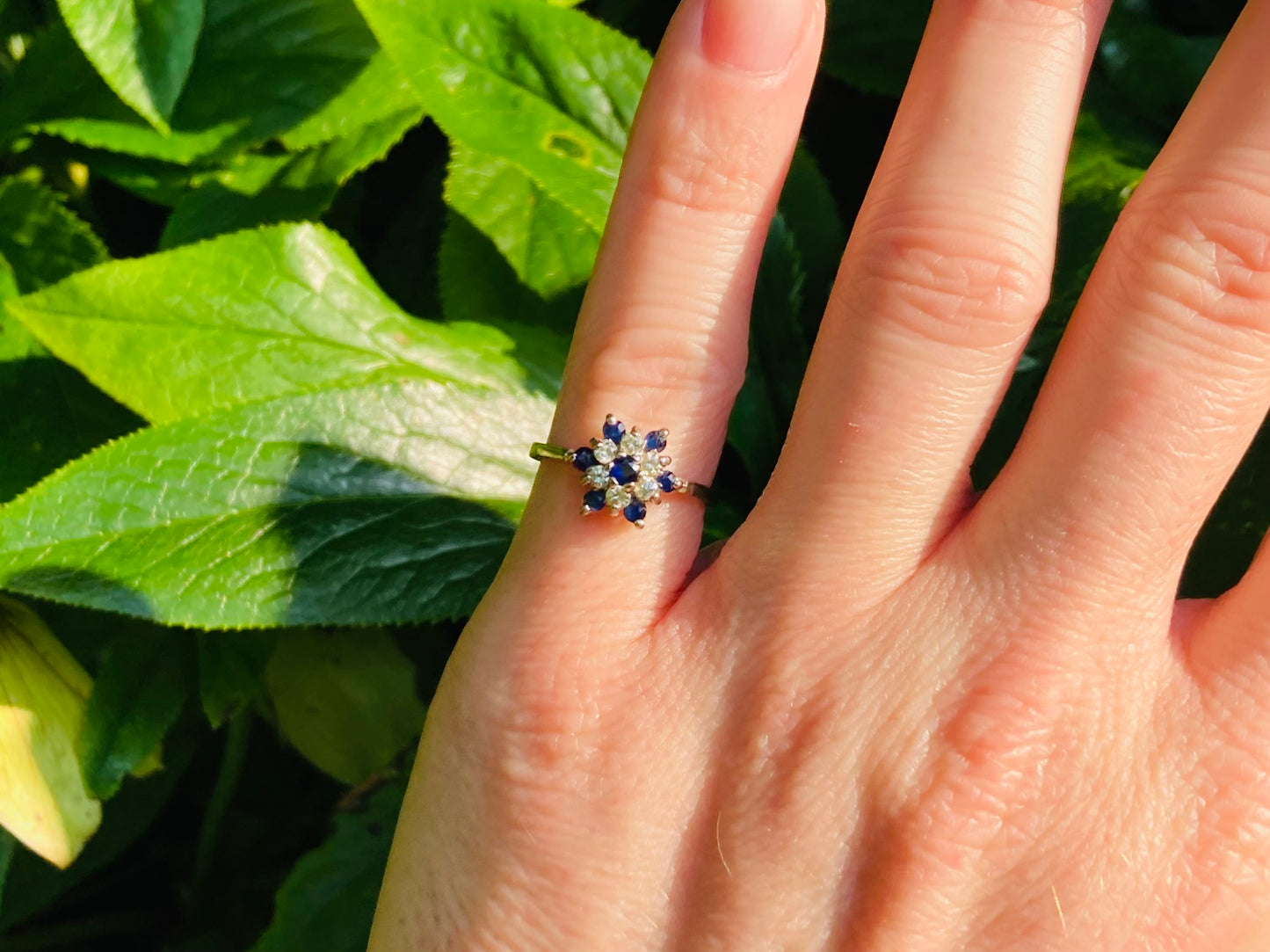 Vintage 18ct Gold Sapphire & Diamond Ring