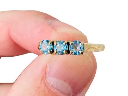 9ct Gold Blue Zircon Ring