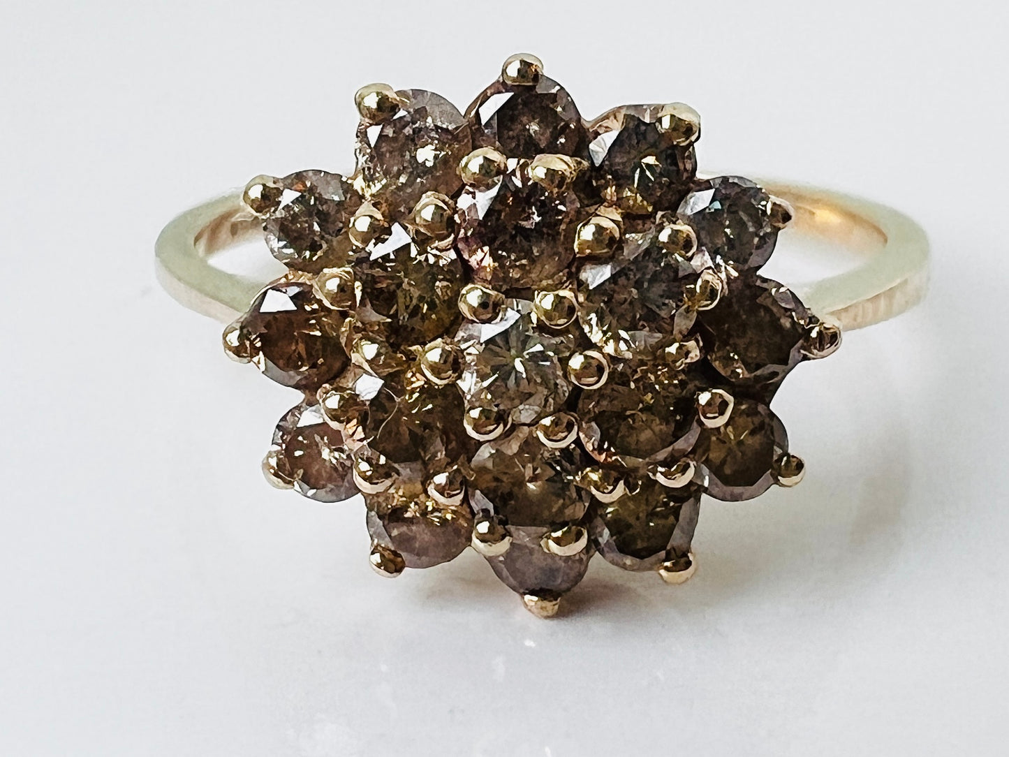 9ct Gold Champagne Diamond Ring