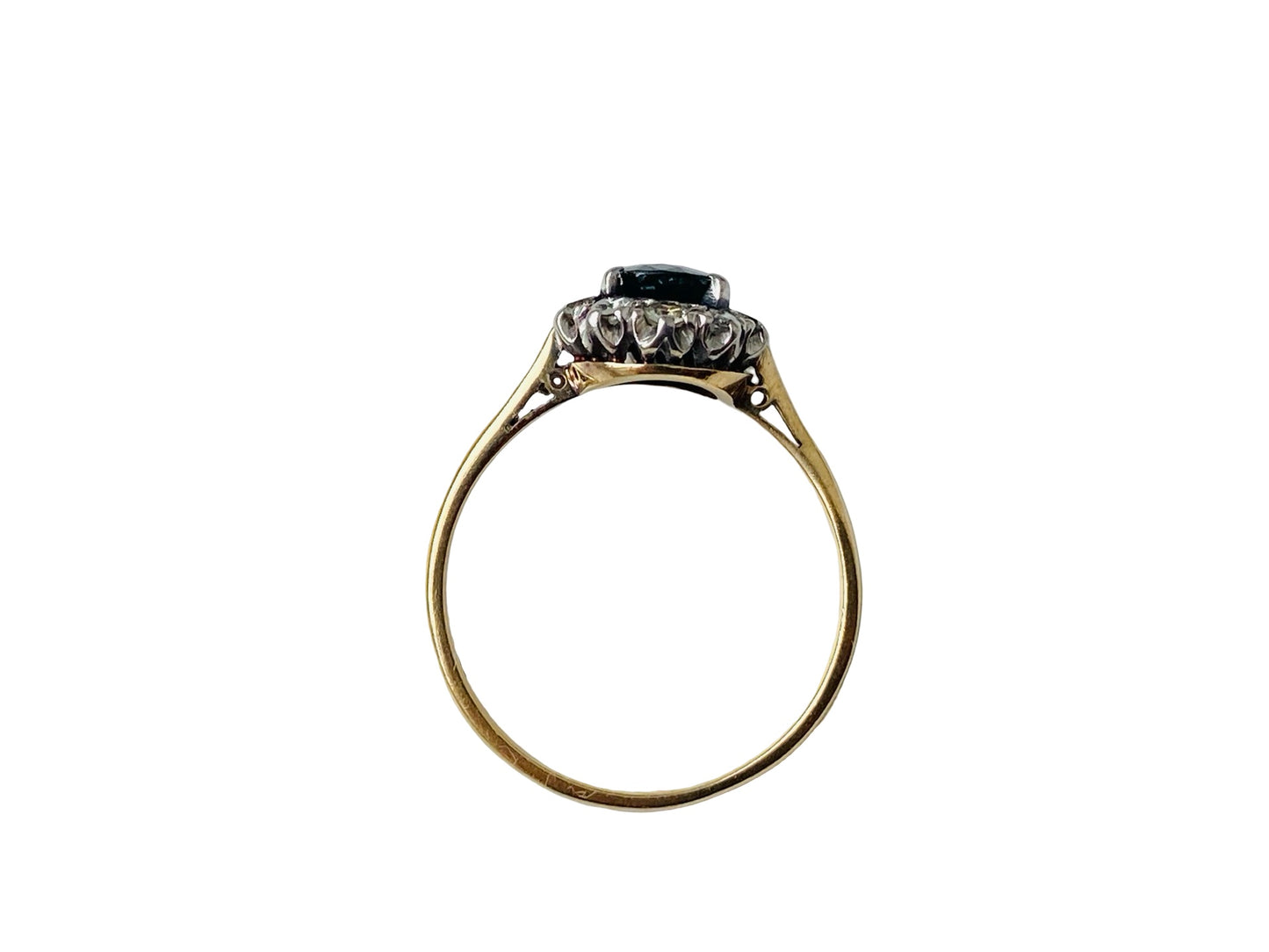 Antique 18ct Gold & Platinum Sapphire & Diamond Ring