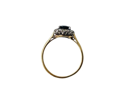 Antique 18ct Gold & Platinum Sapphire & Diamond Ring