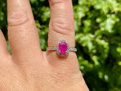9ct Gold Ruby & Diamond Ring