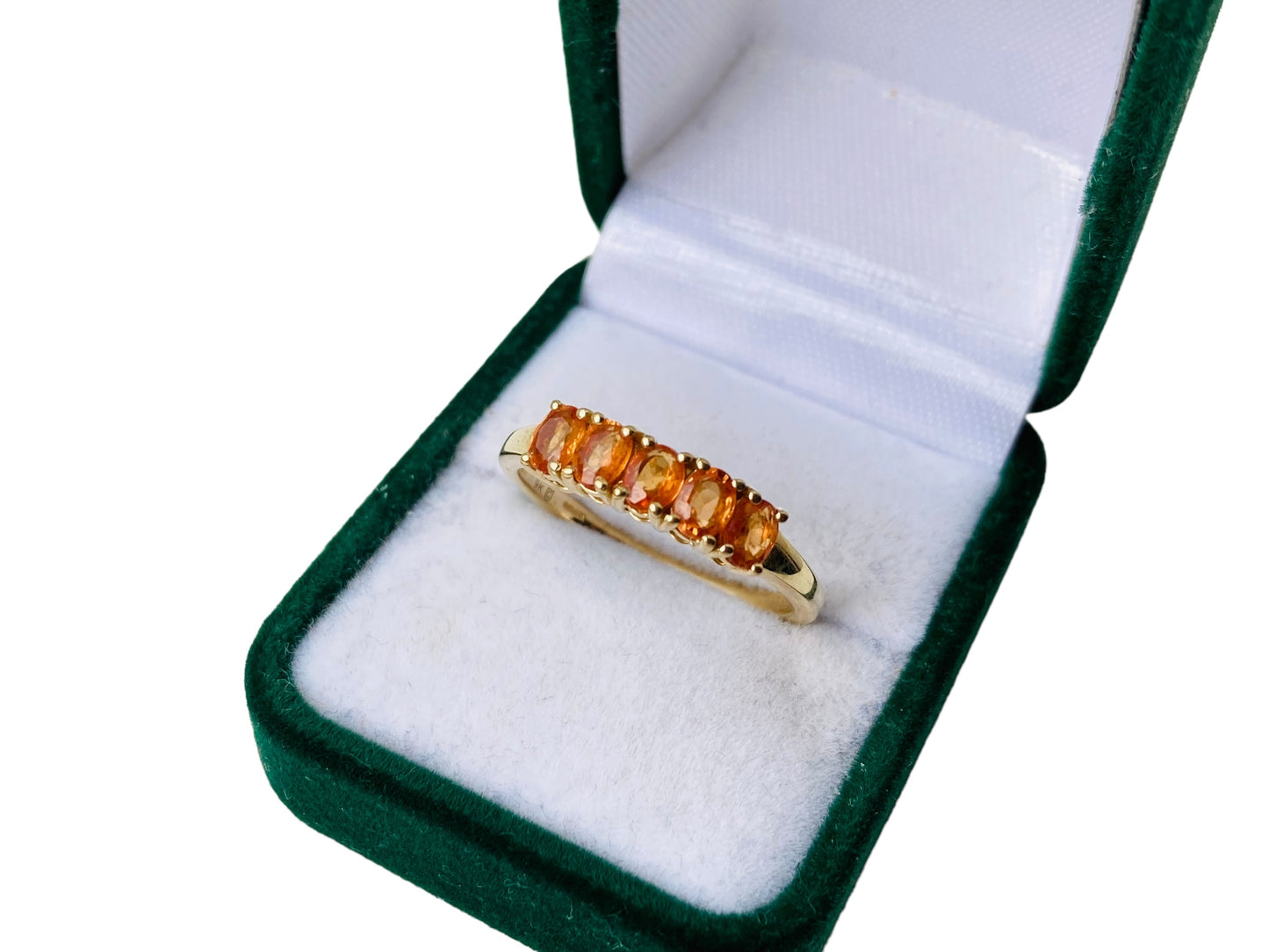 9ct Gold Orange Sapphire Ring