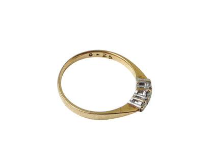 9ct Gold Diamond Trilogy Ring