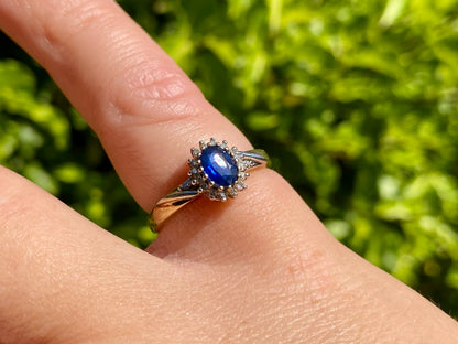 9ct Gold Sapphire & Diamond Ring