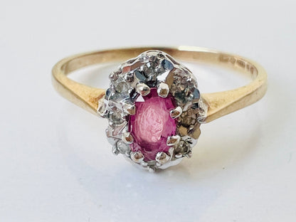 9ct Gold Ruby & Diamond Ring