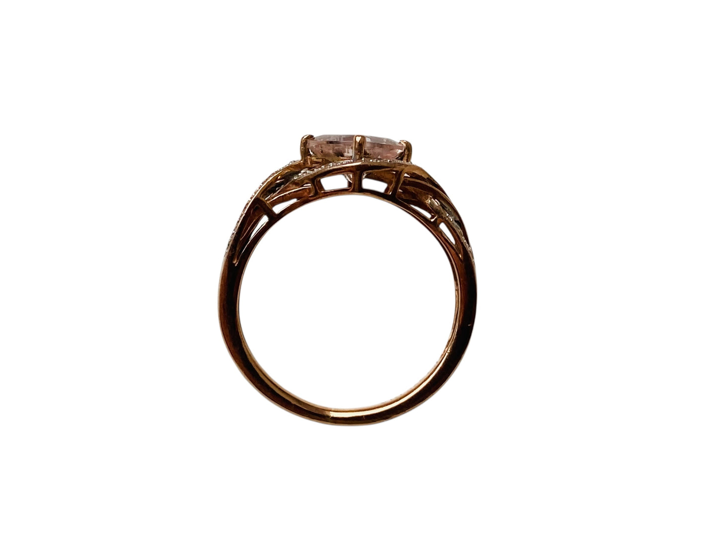 9ct Gold Morganite & Diamond Ring