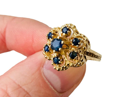 Vintage 9ct Gold Sapphire Ring