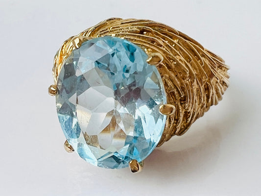 Vintage 9ct Gold Topaz Ring