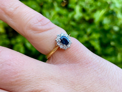 18ct Gold Sapphire & Diamond Ring