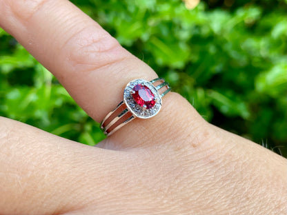 9ct Gold Ruby & Diamond Ring