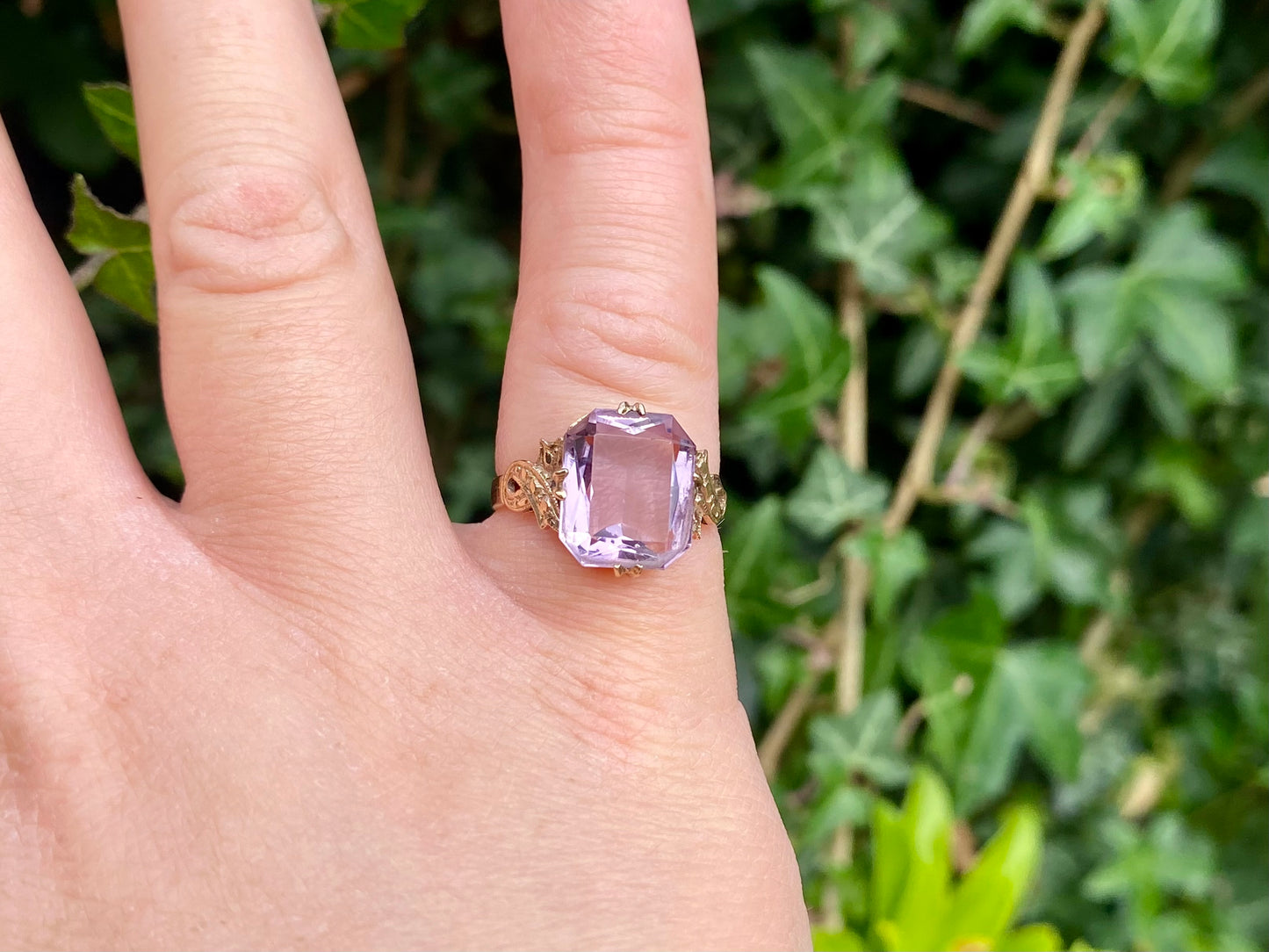 Vintage 9ct Gold Amethyst Ring