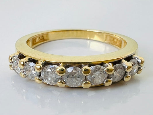 18ct Gold Seven-Stone 0.50ct Diamond Ring