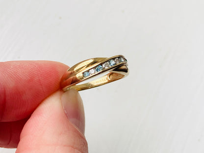 9ct Gold Topaz & Diamond Ring