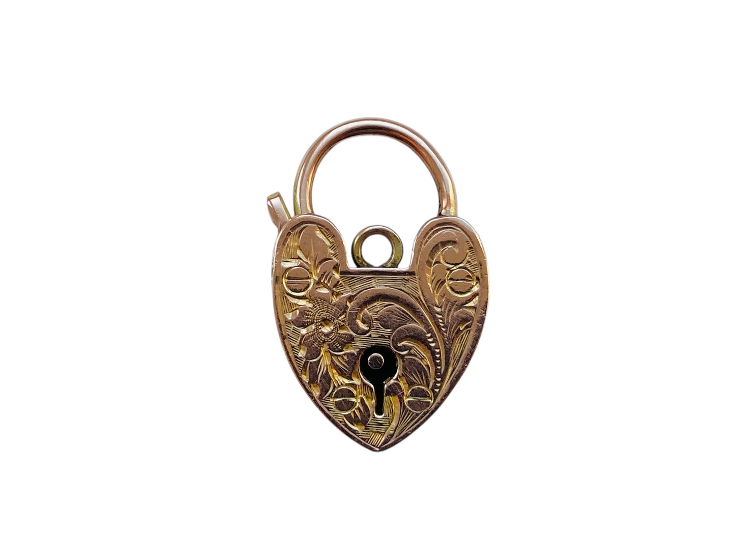 Antique 9ct Gold Heart Padlock Clasp
