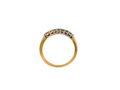 Vintage 18ct Gold Diamond Curve Ring