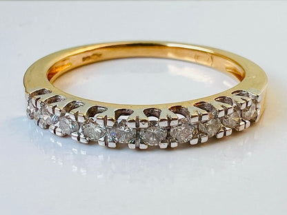 18ct Gold Ten-Stone Diamond Ring