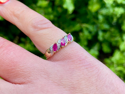 9ct Gold Ruby & Diamond Ring