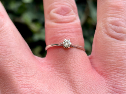 9ct Gold Diamond Solitaire Ring