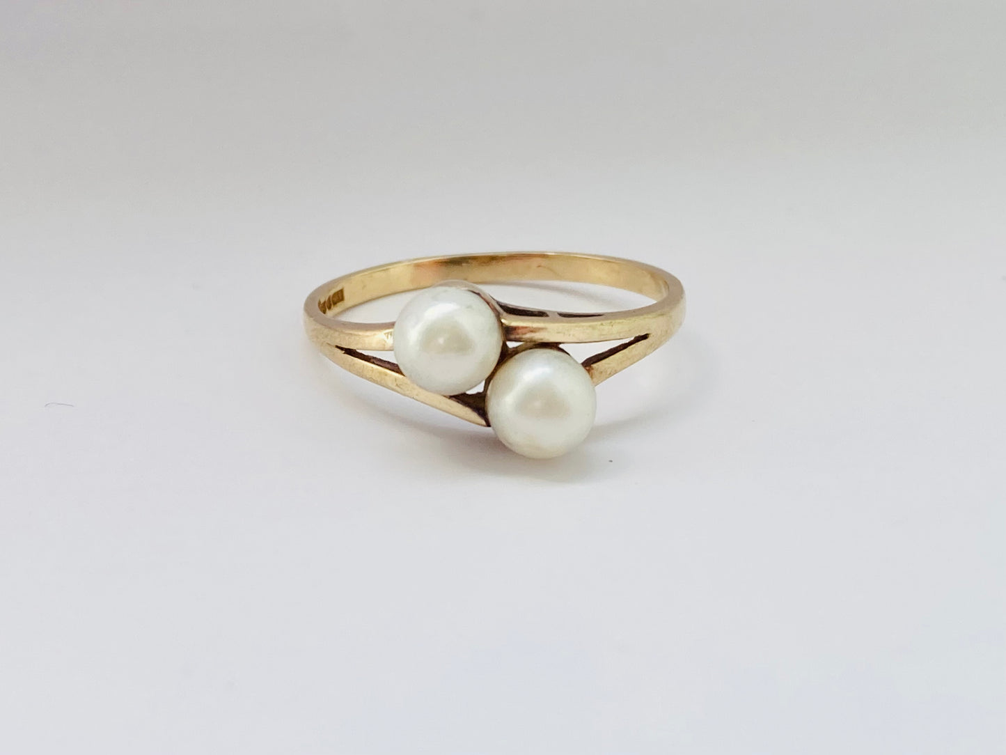 Vintage 9ct Gold Pearl Ring