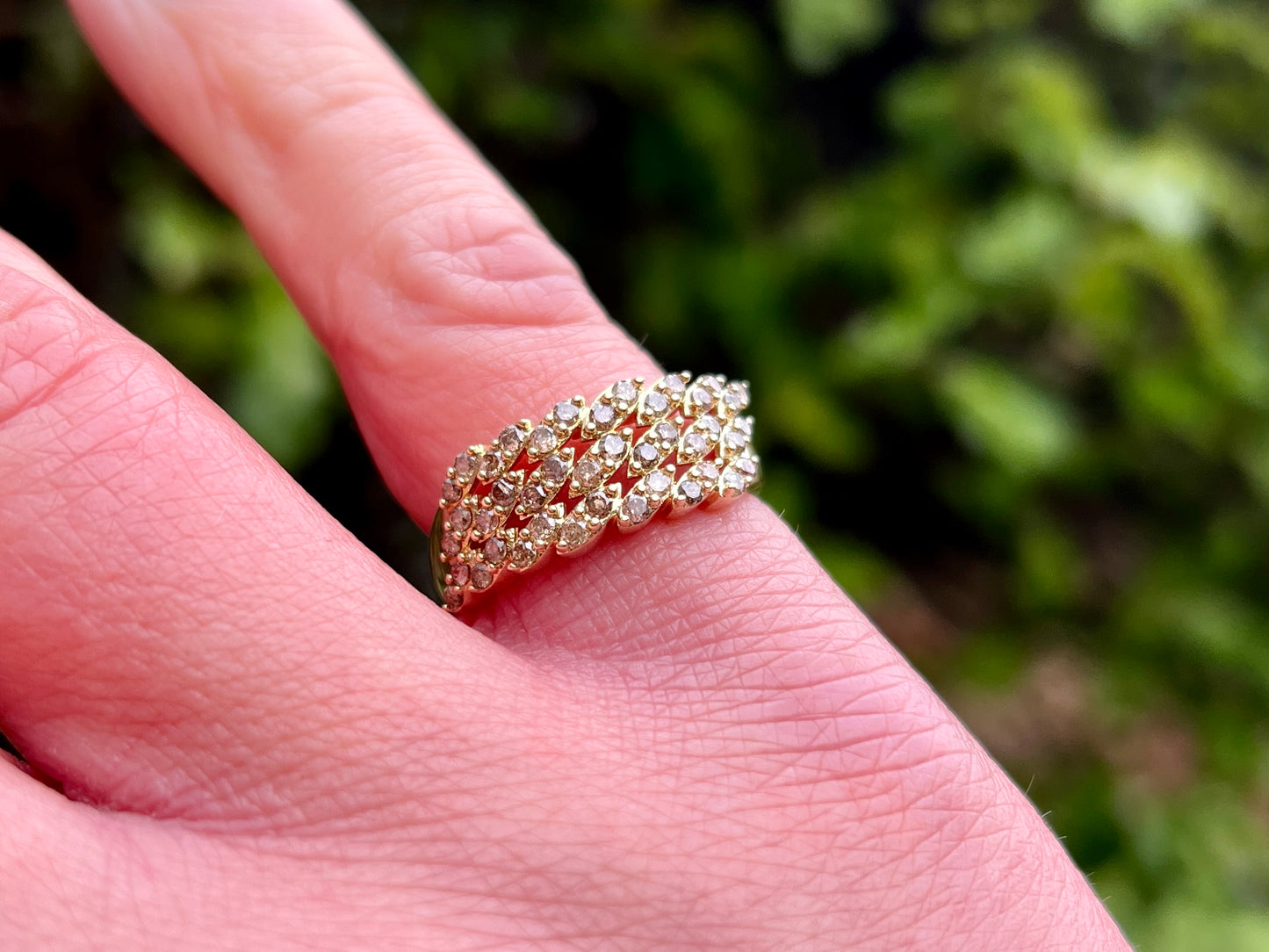 9ct Gold Champagne Diamond Ring
