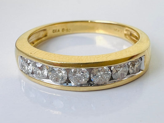 18ct Gold Seven-Stone 0.50ct Diamond Ring