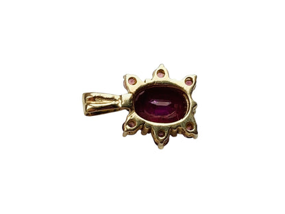9ct Gold Ruby & Pink Tourmaline Pendant