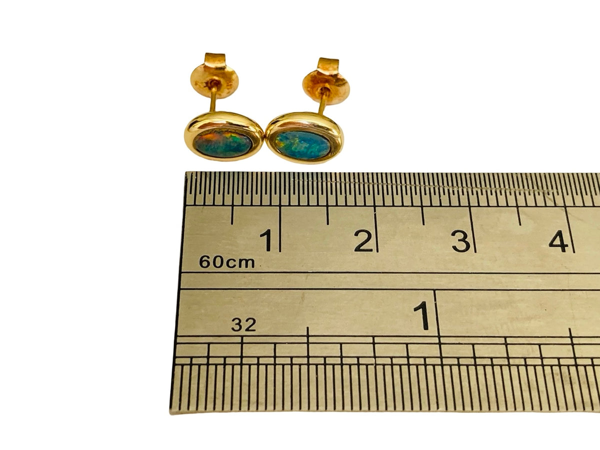 14ct Gold Opal Earrings