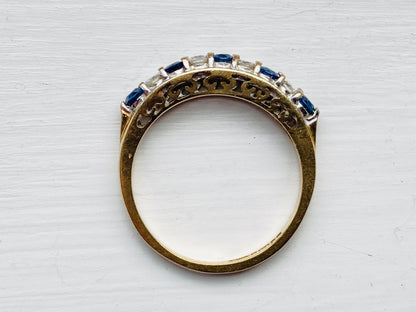 9ct Gold Sapphire & Diamond Ring