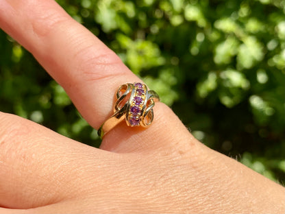 Vintage 9ct Gold Amethyst Ring